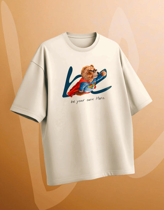 HEROIC TEDDY RED CAPE – SUPER EDITION OVERSIZED TEE