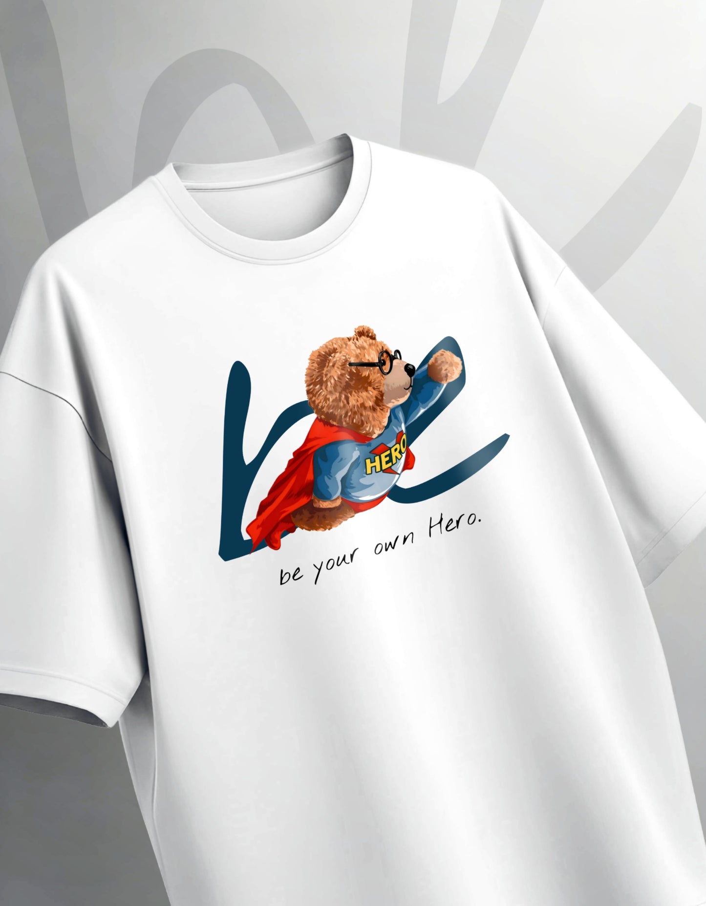 HEROIC TEDDY RED CAPE – SUPER EDITION OVERSIZED TEE