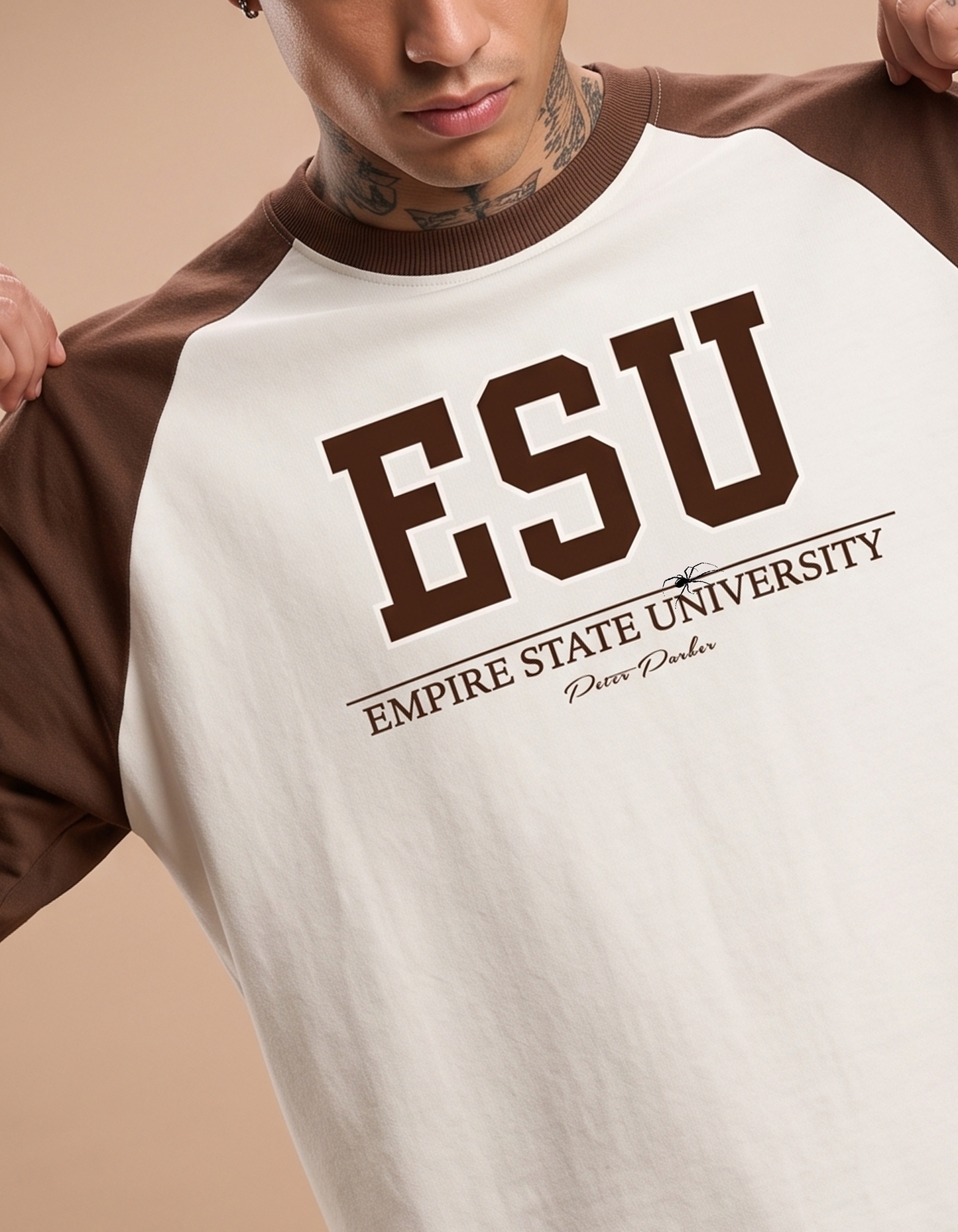 SPIDER-MAN ESU PARKER OVERSIZED RAGLAN T-SHIRT