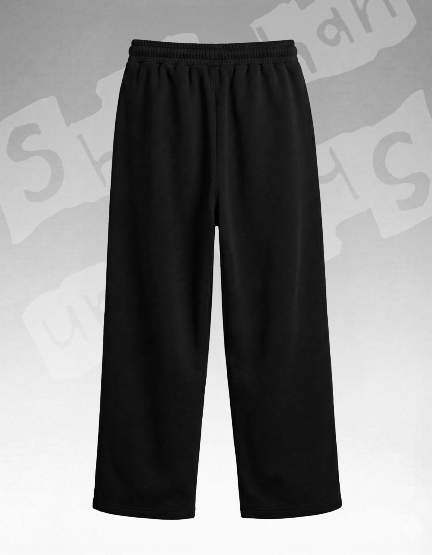 SHINCHAN LOOSE-FIT BLACK SWEATPANTS