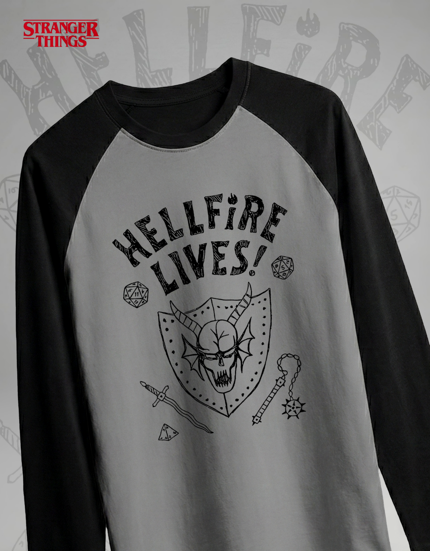 HELLFIRE LIVES RAGLAN TEE