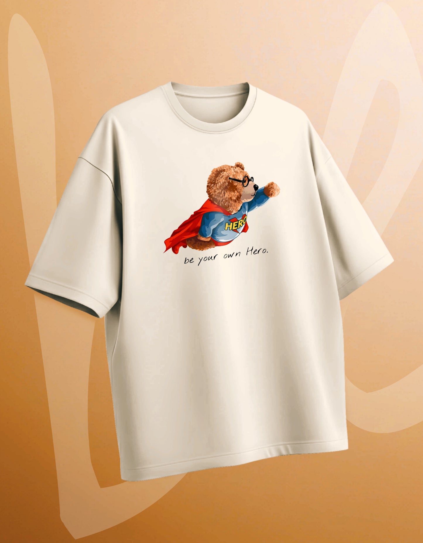 HEROIC TEDDY RED CAPE OVERSIZED TEE